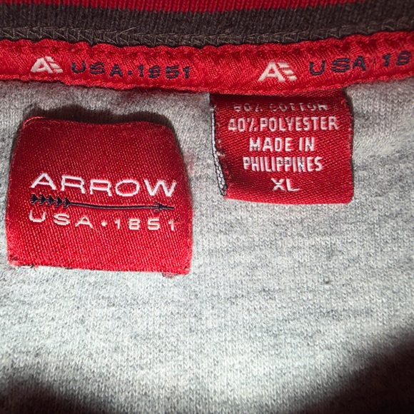 Arrow‎ Gray Crewneck Men's Sweater, size XL - Picture 7 of 7